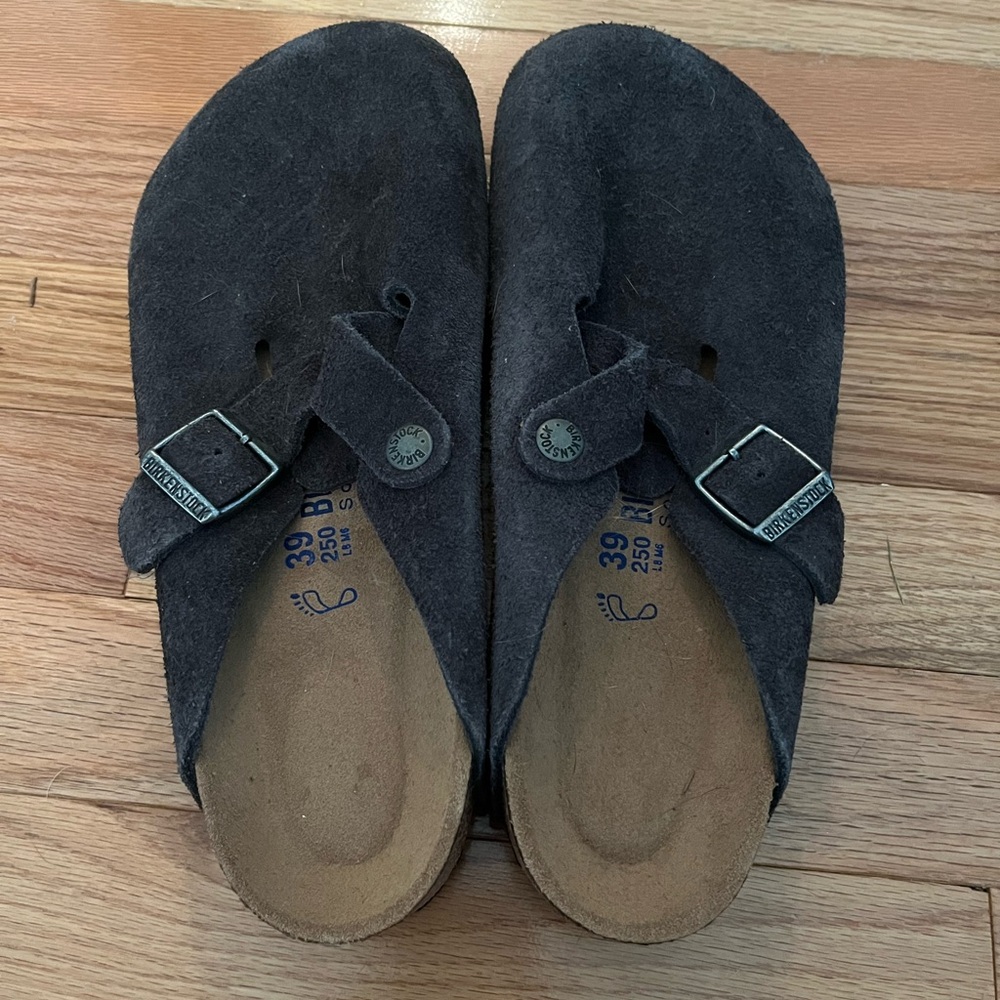 Birkenstock Black Suede Mules - Picture 2 of 5